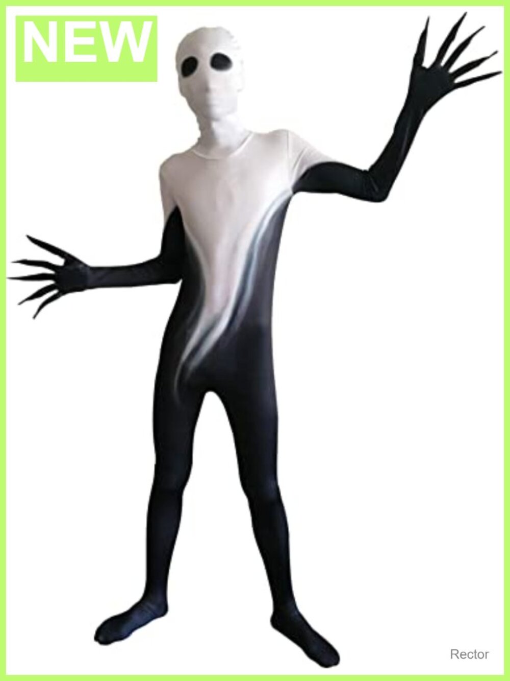 Kids Halloween Shadow Costume Bodysuit Hooded Ghost Monster Dress Up